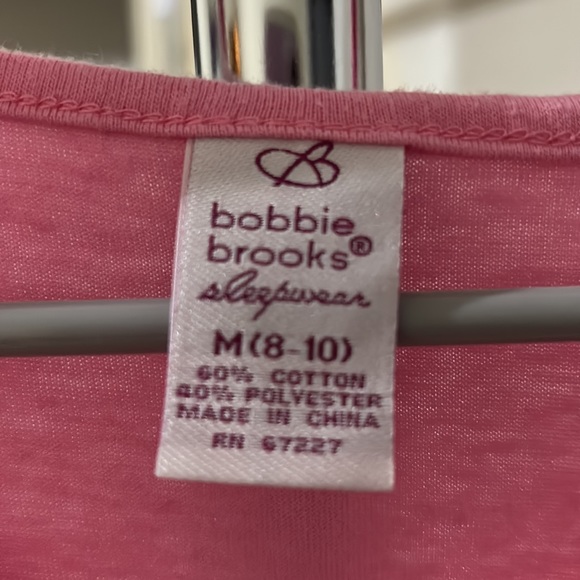 Bobbie Brooks Sleepwear Pink Blouse - Medium size 8/10 - Picture 3 of 3